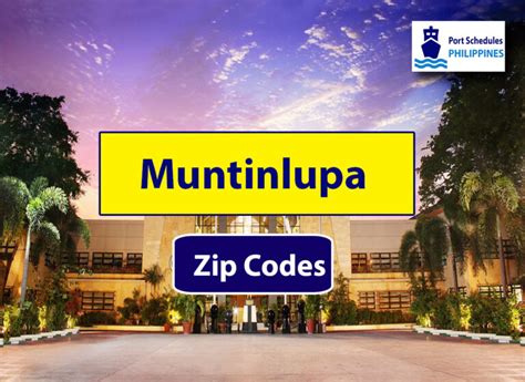 muntinlupa post code|Muntinlupa City: 1772 .